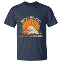 Respect The Locals T Shirt America's National Parks Vintage Bigfoot