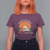 Respect The Locals T Shirt For Women America's National Parks Vintage Bigfoot