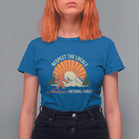 Respect The Locals T Shirt For Women America's National Parks Vintage Bigfoot