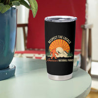 Respect The Locals Tumbler Cup America's National Parks Vintage Bigfoot