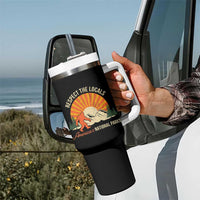 Respect The Locals Tumbler With Handle America's National Parks Vintage Bigfoot