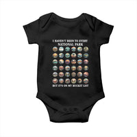 National Parks Bucket List Baby Onesie I Haven't Been To Wishlist