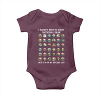 National Parks Bucket List Baby Onesie I Haven't Been To Wishlist