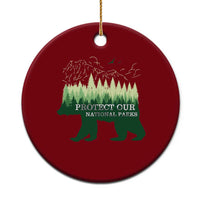 Protect Our Parks National Park Ceramic Ornament Bear Hiking Nature - Wonder Print Shop