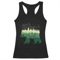 Protect Our Parks National Park Racerback Tank Top Bear Hiking Nature