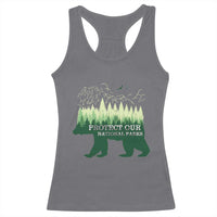 Protect Our Parks National Park Racerback Tank Top Bear Hiking Nature