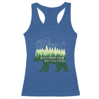 Protect Our Parks National Park Racerback Tank Top Bear Hiking Nature