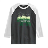 Protect Our Parks National Park Raglan Shirt Bear Hiking Nature