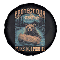 Protect Our National Parks Spare Tire Cover Parks Not Profits Bear Retro Graphic