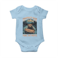 Protect Our National Parks Baby Onesie Parks Not Profits Bear Retro Graphic