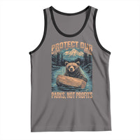 Protect Our National Parks Tank Top Parks Not Profits Bear Retro Graphic