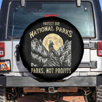 Protect Our National Parks Spare Tire Cover Parks Not Profits Wolf Retro Graphic