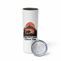 Protect Our National Parks Skinny Tumbler Bison Buffalo Vintage Graphic