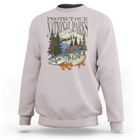 Protect Our National Parks Sweatshirt Wildlife Fishing Outdoor Adventure Retro