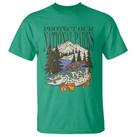 Protect Our National Parks T Shirt Wildlife Fishing Outdoor Adventure Retro