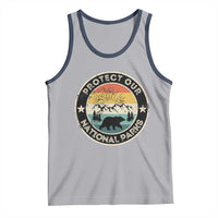 Protect Our National Parks Tank Top Bear Wildlife Retro Mountain Graphic