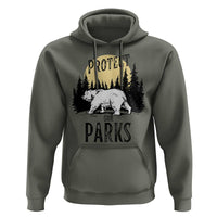 Protect Our Parks Hoodie Retro Bear Forest Nature Graphic