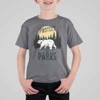 Protect Our Parks T Shirt For Kid Retro Bear Forest Nature Graphic