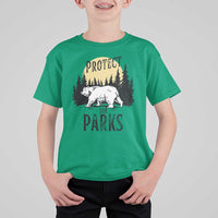 Protect Our Parks T Shirt For Kid Retro Bear Forest Nature Graphic