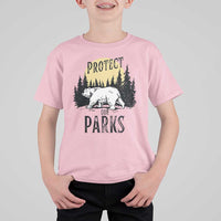 Protect Our Parks T Shirt For Kid Retro Bear Forest Nature Graphic