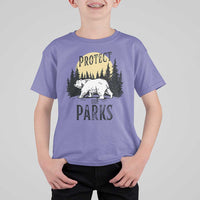 Protect Our Parks T Shirt For Kid Retro Bear Forest Nature Graphic