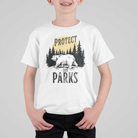 Protect Our Parks T Shirt For Kid Retro Bear Forest Nature Graphic