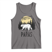 Protect Our Parks Tank Top Retro Bear Forest Nature Graphic