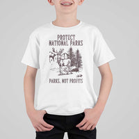Protect National Parks T Shirt For Kid Support Parks Not Profits Deer