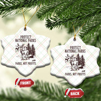 Protect National Parks Ceramic Ornament Support Parks Not Profits Deer - Wonder Print Shop