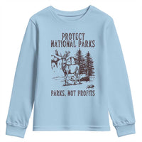 Protect National Parks Youth Sweatshirt Support Parks Not Profits Deer