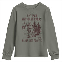 Protect National Parks Youth Sweatshirt Support Parks Not Profits Deer