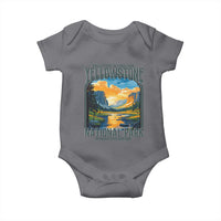 Yellowstone National Park Baby Onesie Worlds First NP Retro Vintage Graphic