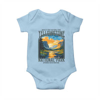 Yellowstone National Park Baby Onesie Worlds First NP Retro Vintage Graphic