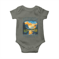 Yellowstone National Park Baby Onesie Worlds First NP Retro Vintage Graphic
