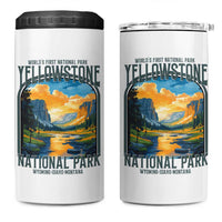 Yellowstone National Park 4 in 1 Can Cooler Tumbler Worlds First NP Retro Vintage Graphic