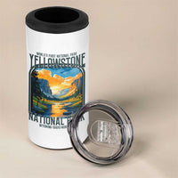 Yellowstone National Park 4 in 1 Can Cooler Tumbler Worlds First NP Retro Vintage Graphic