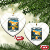 Yellowstone National Park Ceramic Ornament Worlds First NP Retro Vintage Graphic - Wonder Print Shop