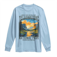 Yellowstone National Park Long Sleeve Shirt Worlds First NP Retro Vintage Graphic