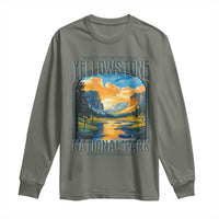 Yellowstone National Park Long Sleeve Shirt Worlds First NP Retro Vintage Graphic