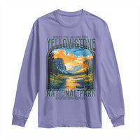 Yellowstone National Park Long Sleeve Shirt Worlds First NP Retro Vintage Graphic