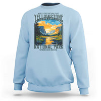 Yellowstone National Park Sweatshirt Worlds First NP Retro Vintage Graphic