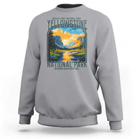 Yellowstone National Park Sweatshirt Worlds First NP Retro Vintage Graphic