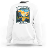 Yellowstone National Park Sweatshirt Worlds First NP Retro Vintage Graphic