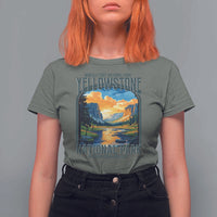Yellowstone National Park T Shirt For Women Worlds First NP Retro Vintage Graphic