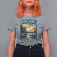 Yellowstone National Park T Shirt For Women Worlds First NP Retro Vintage Graphic