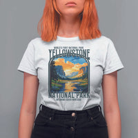 Yellowstone National Park T Shirt For Women Worlds First NP Retro Vintage Graphic