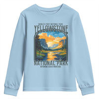 Yellowstone National Park Youth Sweatshirt Worlds First NP Retro Vintage Graphic