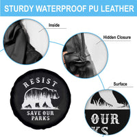Resist Save Our Parks Spare Tire Cover Bear US National Parks Wildlife Nature
