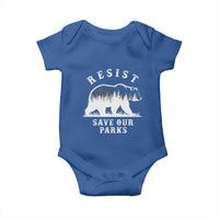 Resist Save Our Parks Baby Onesie Bear US National Parks Wildlife Nature