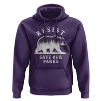 Resist Save Our Parks Hoodie Bear US National Parks Wildlife Nature